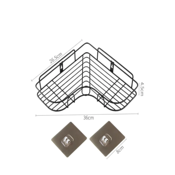 Kit 2 Prateleiras com Suporte Adesivo – Banheiro e Cozinha