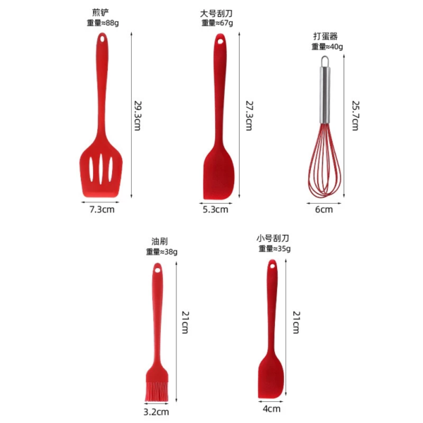 Kit Utensílios de Cozinha Silicone 12 Peças com Suporte