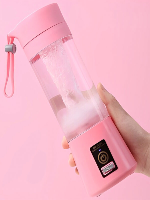 Mini Liquidificador Portátil Shake 6 Laminas 380ML Cabo USB
