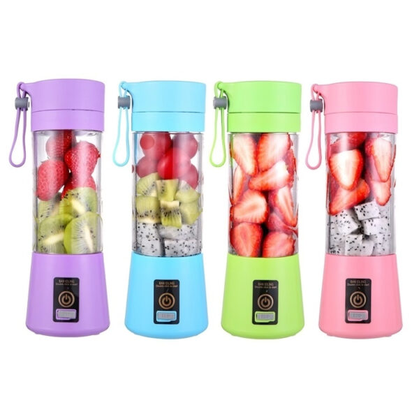 Mini Liquidificador Portátil Shake 6 Laminas 380ML Cabo USB