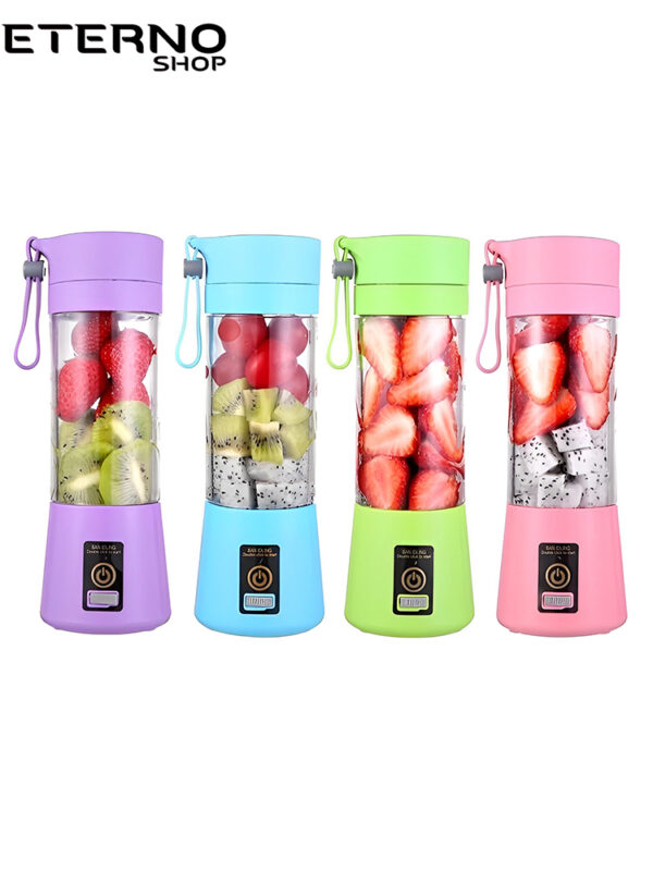 Mini Liquidificador Portátil Shake 6 Laminas 380ML Cabo USB