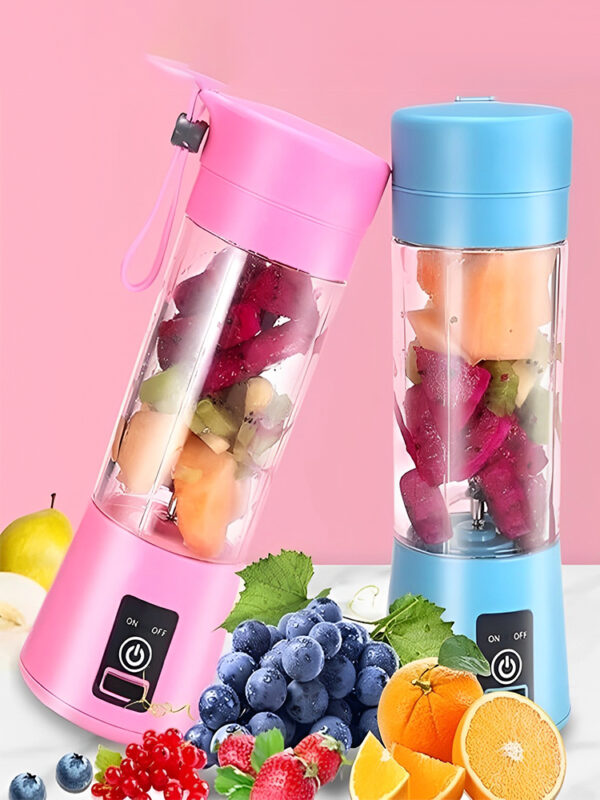 Mini Liquidificador Portátil Shake 6 Laminas 380ML Cabo USB