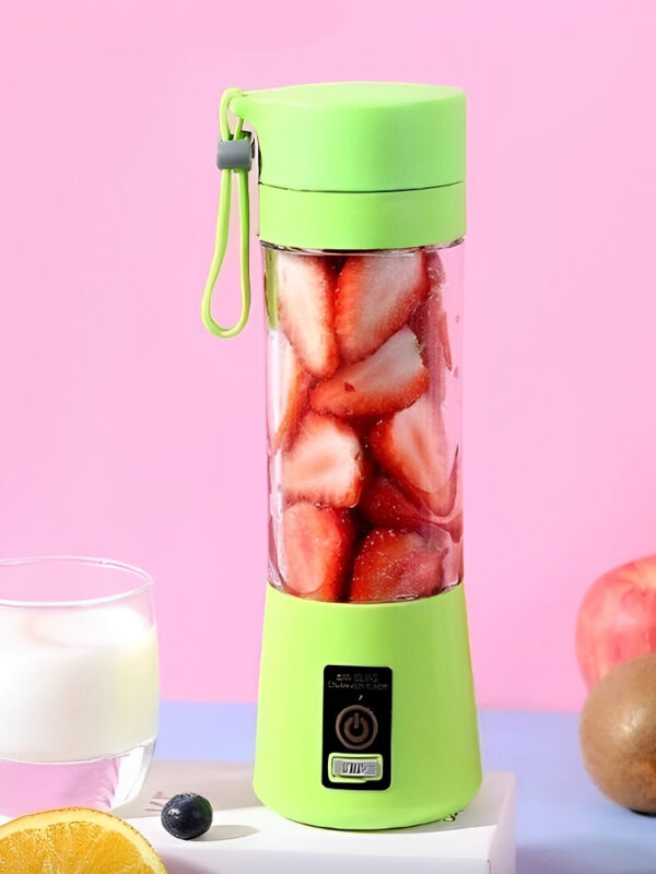 Mini Liquidificador Portátil Shake 6 Laminas 380ML Cabo USB