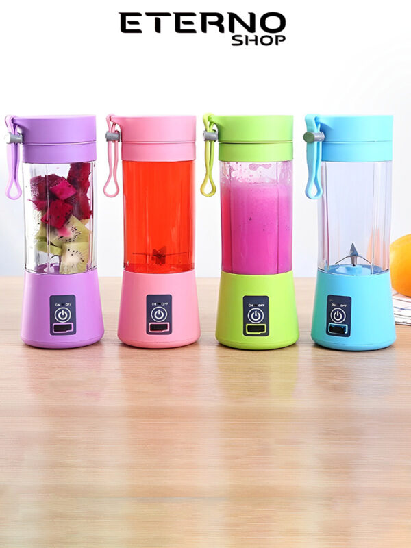 Mini Liquidificador Portátil Shake 6 Laminas 380ML Cabo USB