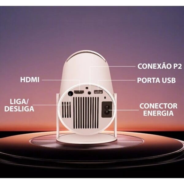 Projetor Portátil Android 11 Smart Wifi 6 Bluetooth 5.0 1080p