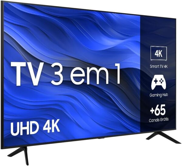 Samsung Smart TV 58" UHD 4K 58CU7700, Processador Crystal 4K, Gaming Hub, Visual Livre de Cabos, Tela sem limites, Alexa built in, Controle Único