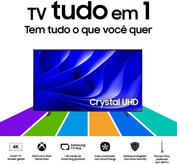 Samsung Smart TV 70" Crystal UHD 4K 70DU8000 - Painel Dynamic Crystal Color, Gaming Hub - Image 3