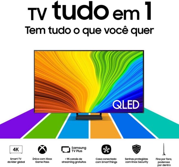 Samsung Smart TV 65" QLED 4K 65Q65D - Tecnologia de Pontos Quânticos, Design AirSlim - Image 3