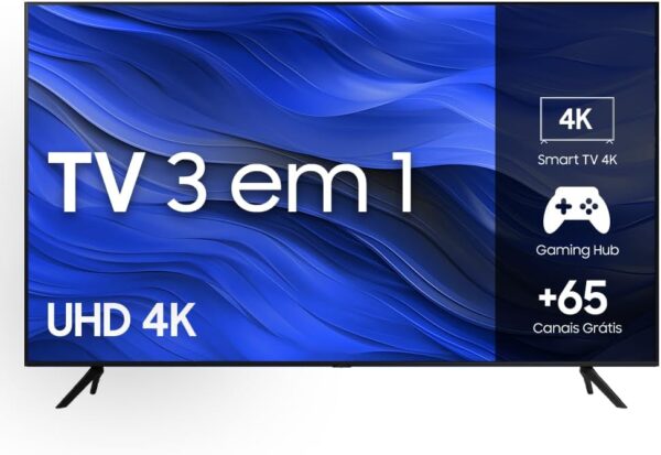 Samsung Smart TV 58" UHD 4K 58CU7700, Processador Crystal 4K, Gaming Hub, Visual Livre de Cabos, Tela sem limites, Alexa built in, Controle Único - Image 3