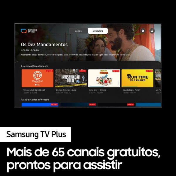 Samsung Smart TV 58" UHD 4K 58CU7700, Processador Crystal 4K, Gaming Hub, Visual Livre de Cabos, Tela sem limites, Alexa built in, Controle Único - Image 5